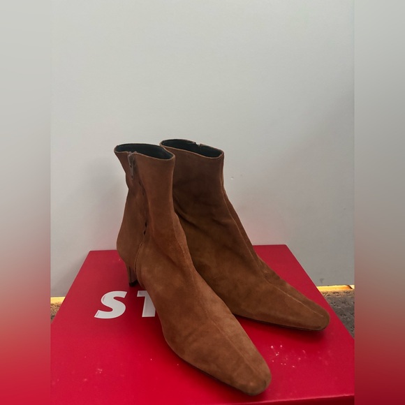 STAUD Wally Ankle Boot in Tan Suede - Picture 2 of 7